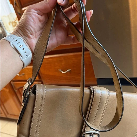Coach Tan Leather Crossbody Bag - Picture 3 of 7
